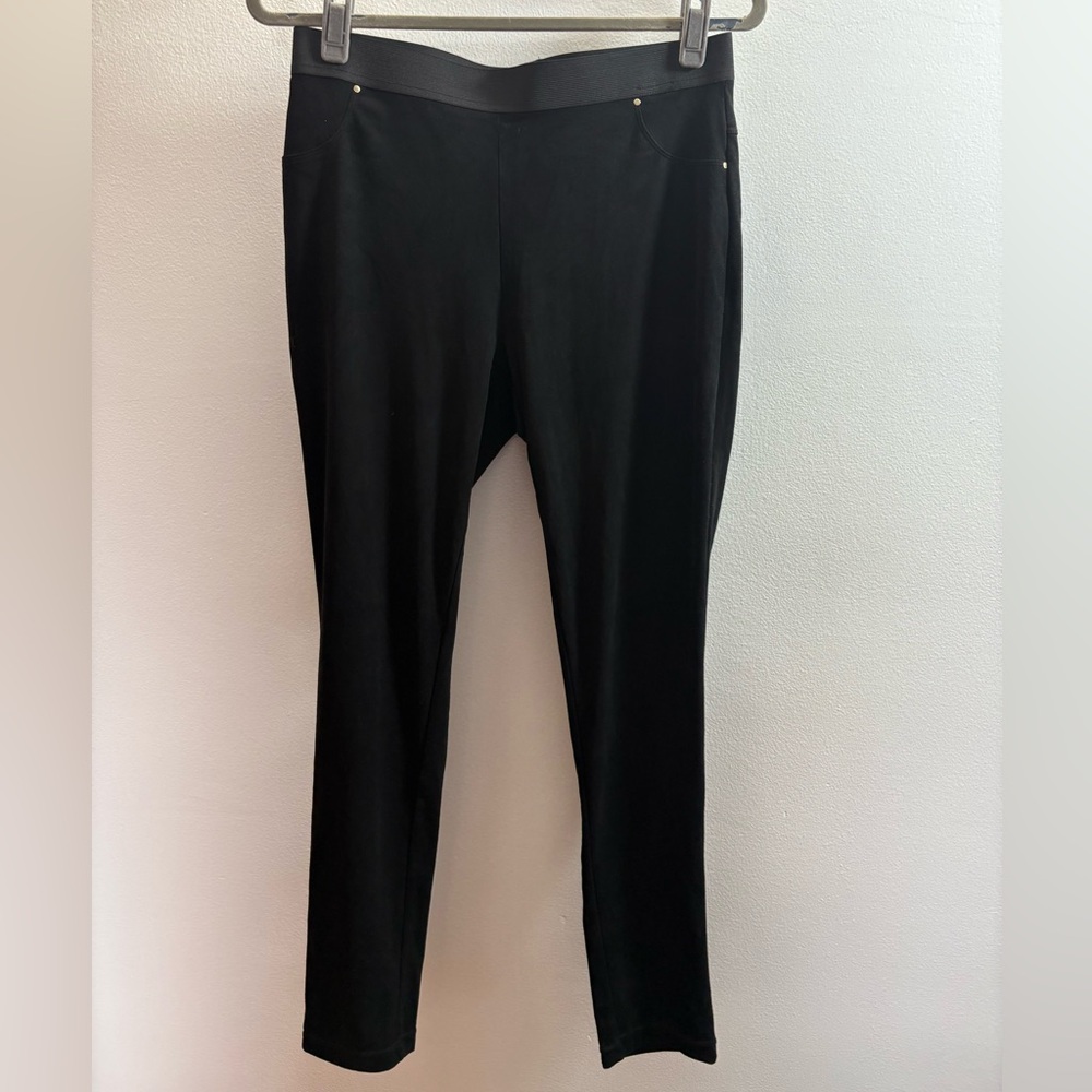 NWOT Calvin Klein Black Faux-Suede Skinny Pants M